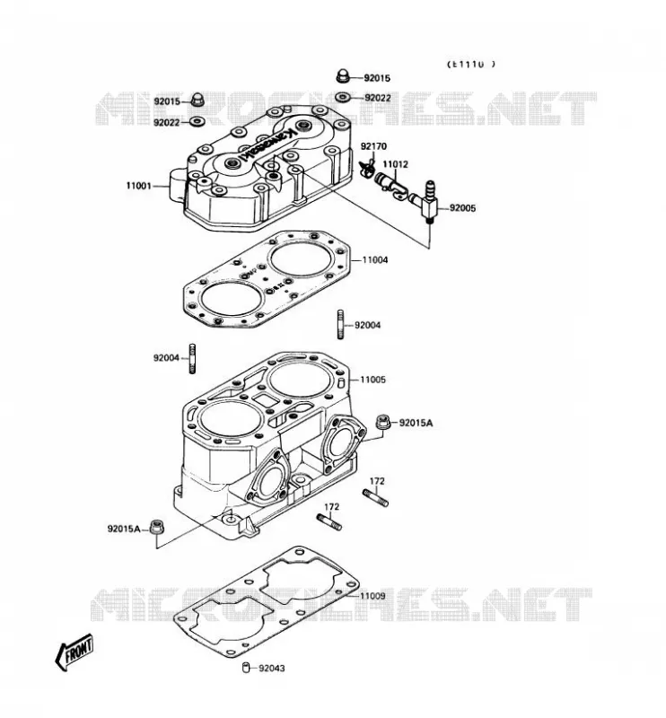 CULASSE/CYLINDRE Kawasaki JET SKI 650 1990 JET SKI 650SX  JS650-A4