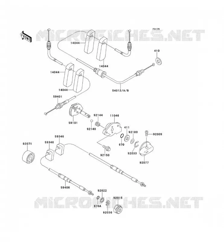 CABLE Kawasaki JET SKI 650 1991 JET SKI 650SX  JS650-B1