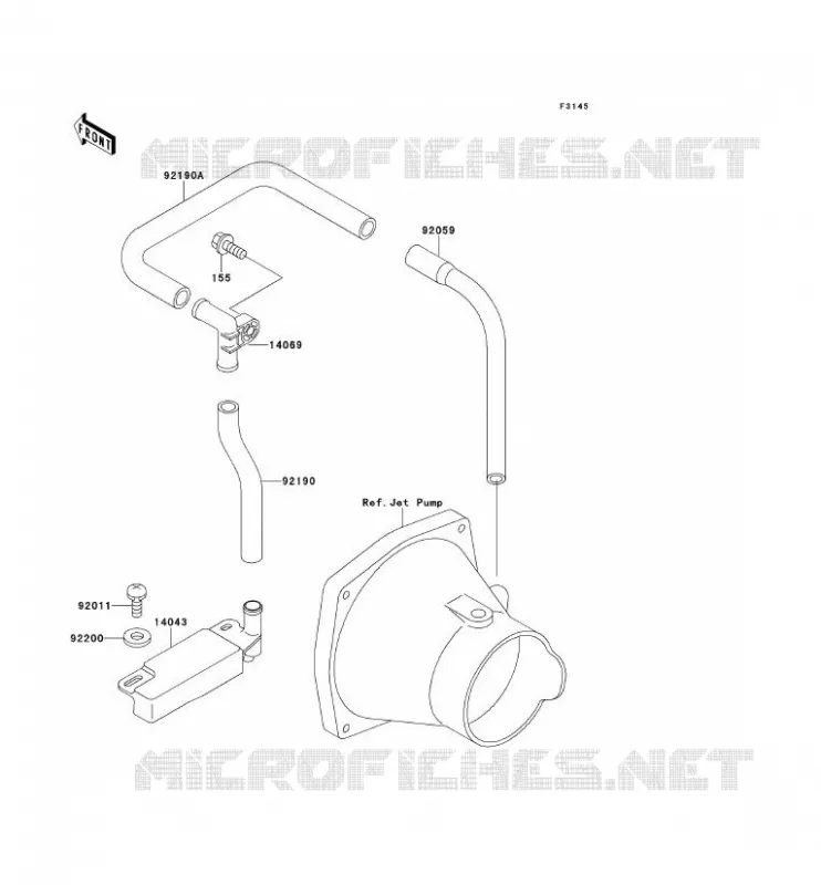CALE Kawasaki JET SKI 650 1992 JET SKI 650SX  JS650-B2