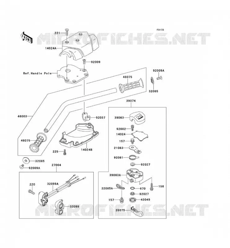 GUIDON(-KAW64650 91) Kawasaki JET SKI 650 1993 JET SKI 650SX  JS650-B3