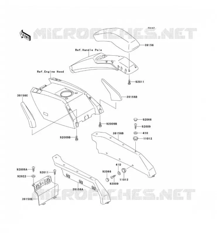 MOUSSE Kawasaki JET SKI 650 1993 JET SKI 650SX  JS650-B3