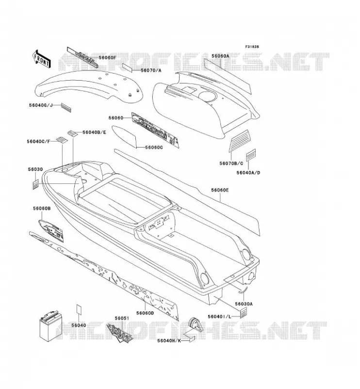LABEL Kawasaki JET SKI 750 1995 JET SKI 750 SX  JS750-A4