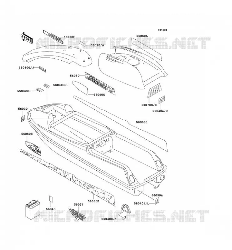 LABEL Kawasaki JET SKI 750 1995 JET SKI 750 SX  JS750-A4