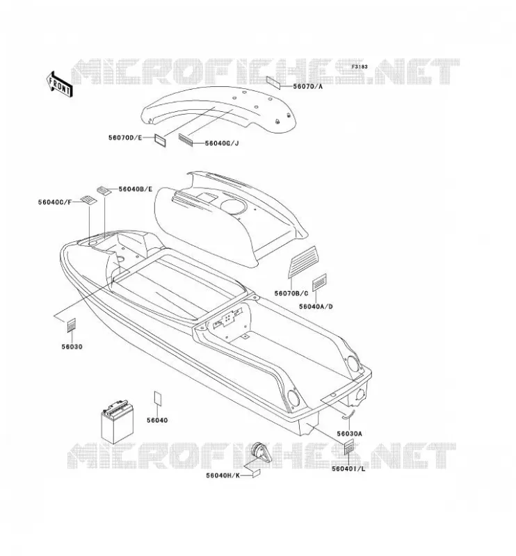 LABEL Kawasaki JET SKI 750 1996 JET SKI 750 SXI  JS750-B2