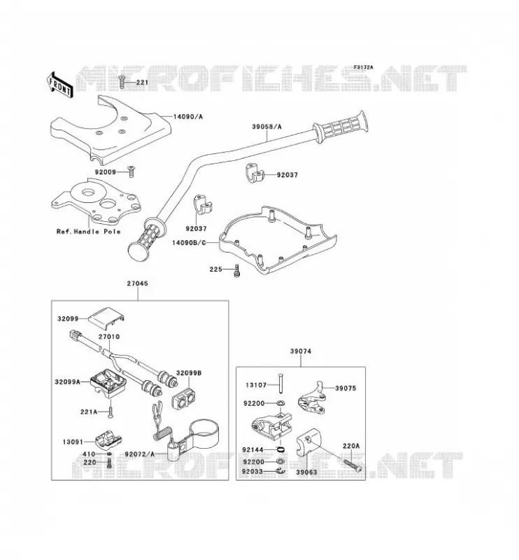 GUIDON Kawasaki JET SKI 750 1997 JET SKI 750 SXI  JS750-B3