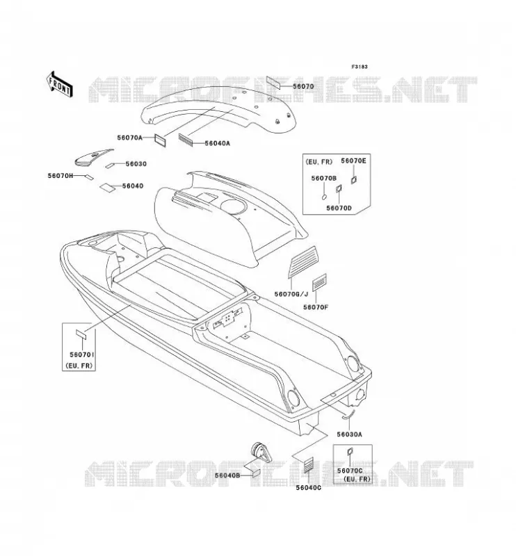 LABEL Kawasaki JET SKI 750 1999 JET SKI 750 SXI PRO  JS750-C2
