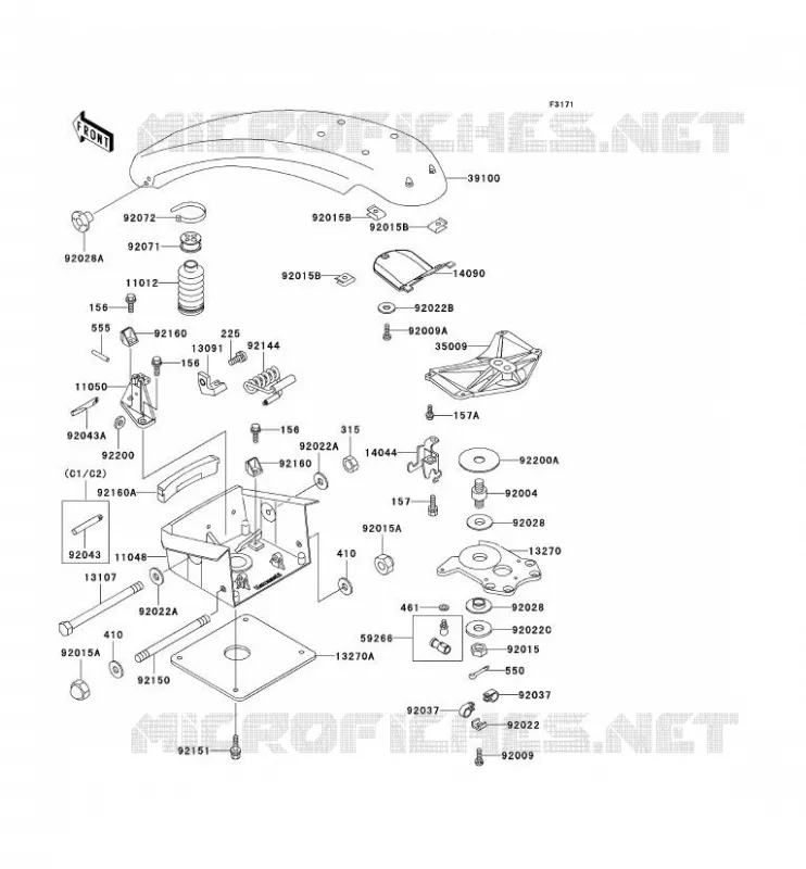 POIGNEE POLE Kawasaki JET SKI 750 2000 JET SKI 750 SXI PRO  JS750-C3