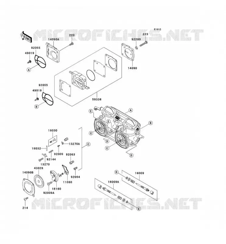 PI&Egrave;CES DE CARBURATEUR Kawasaki JET SKI 750 2000 JET SKI 750 SXI PRO  JS750-C3