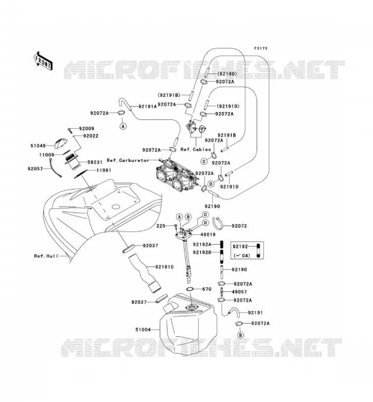 RESERVOIR CARBURANT Kawasaki JET SKI 800 2003 JET SKI 800 SX-R  JS800-A1