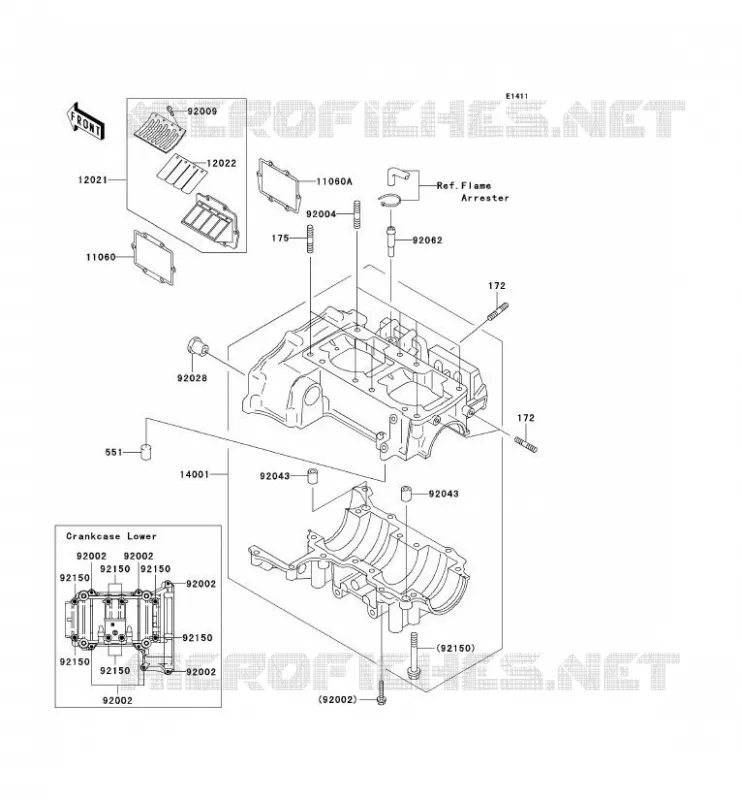 CARTER MOTEUR(S) Kawasaki JET SKI 800 2006 JET SKI 800 SX-R  JS800A6F