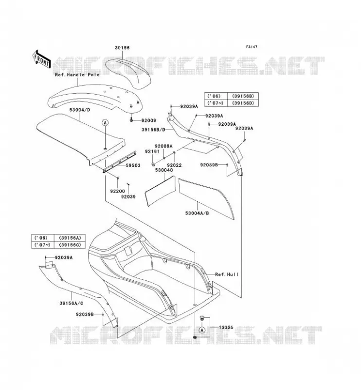 MOUSSES Kawasaki JET SKI 800 2009 JET SKI 800 SX-R  JS800A9F