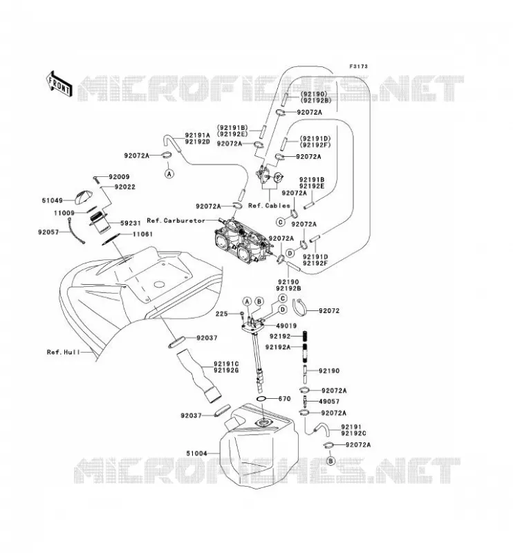 RESERVOIR CARBURANT Kawasaki JET SKI 800 2010 JET SKI 800 SX-R  JS800AAF