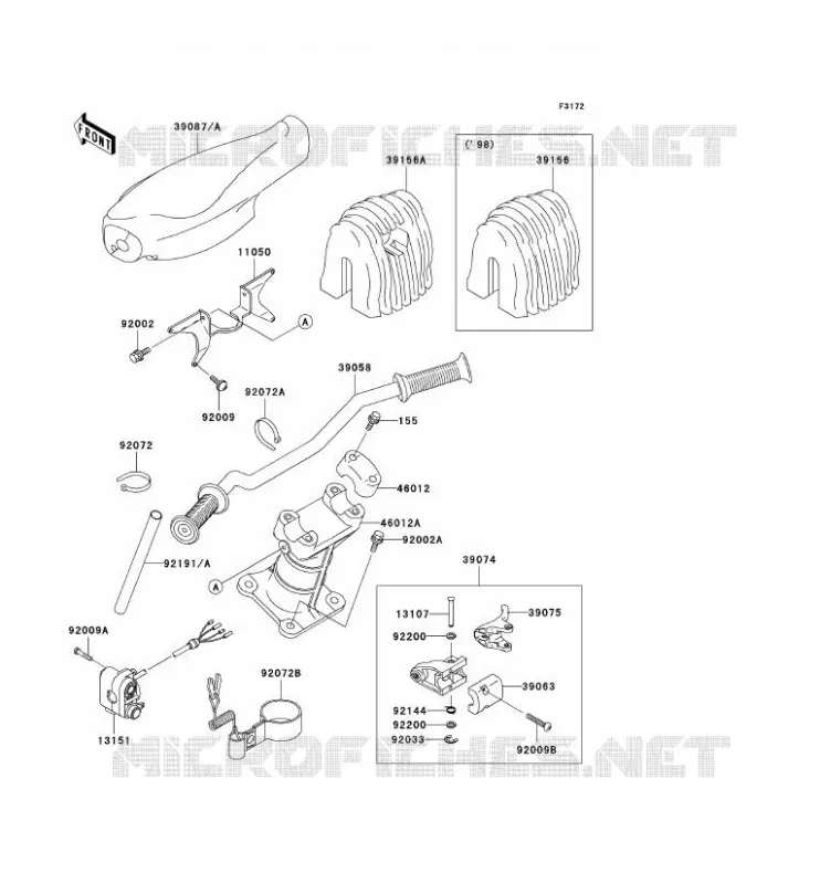 GUIDON Kawasaki JET SKI 1100 1999 JET SKI 1100 STX  JT1100-B2