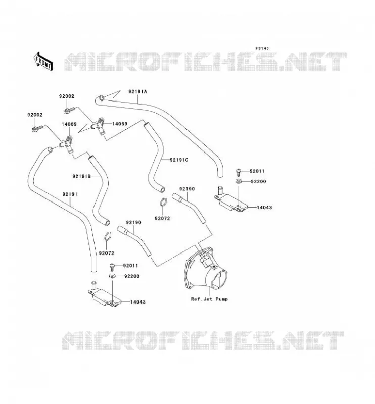 SYSTEME DE CALE Kawasaki JET SKI 1200 2002 JET SKI 1200 STX-R  JT1200-A1