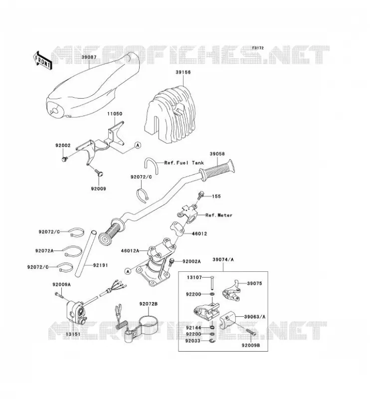 GUIDON Kawasaki JET SKI 1200 2004 JET SKI STX-12F  JT1200-B2