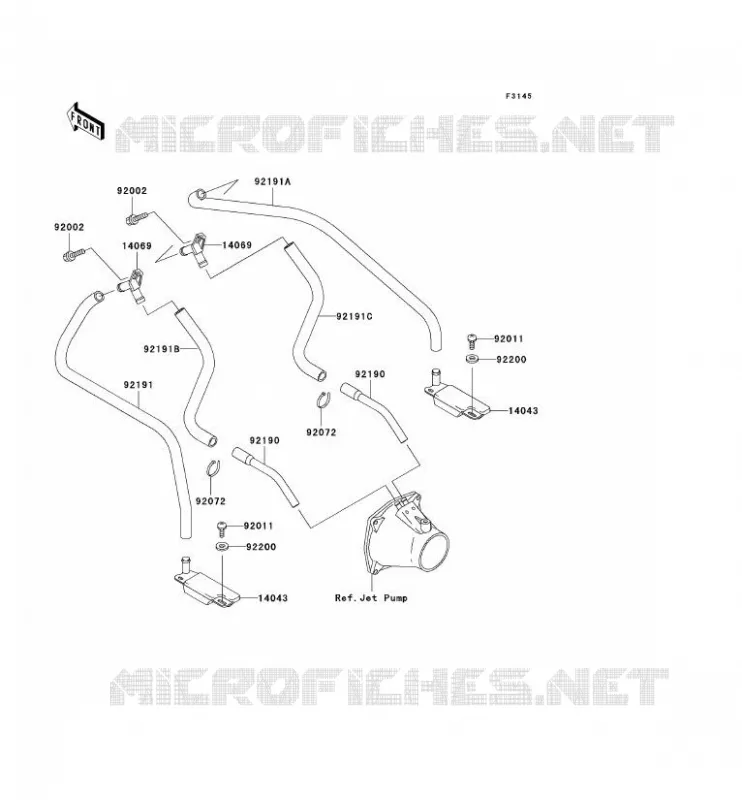 SYSTEME DE CALE Kawasaki JET SKI 1200 2004 JET SKI 1200 STX-R  JT1200-C1