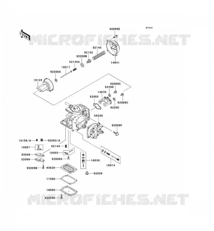 PI&Egrave;CES DE CARBURATEUR Kawasaki JET SKI 1200 2005 JET SKI 1200 STX-R  JT1200-C2