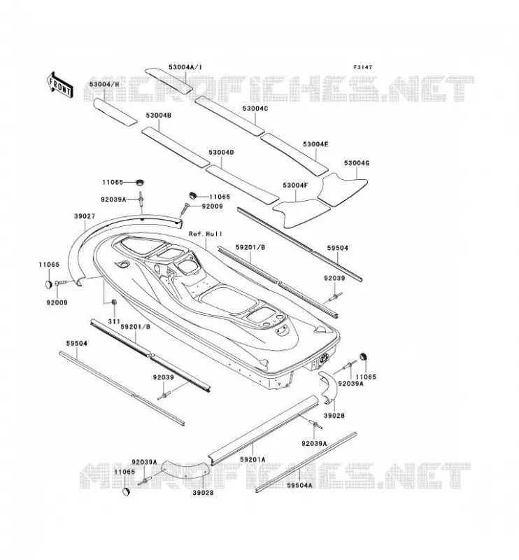 MOUSSES Kawasaki JET SKI 1200 2005 JET SKI 1200 STX-R  JT1200-C2