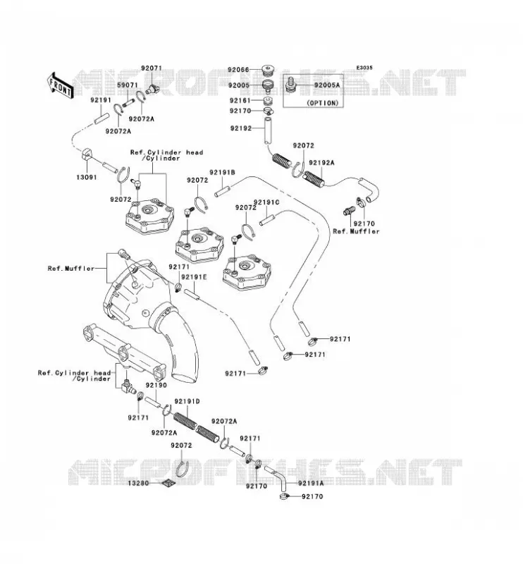 REFROIDISSEMENT Kawasaki JET SKI 1200 2005 JET SKI 1200 STX-R  JT1200-C2