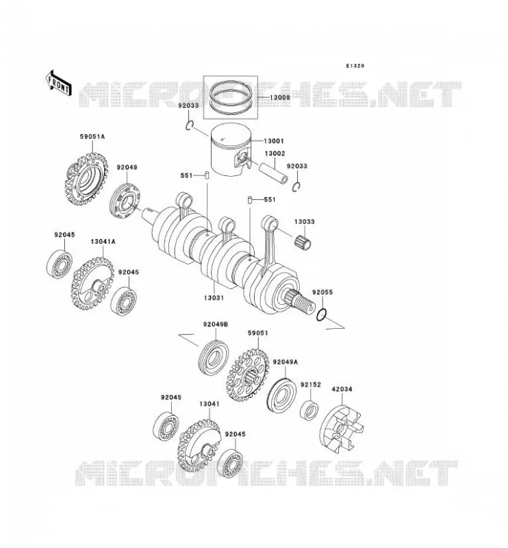 VILEBREQUIN/PISTON Kawasaki JET SKI 1200 2005 JET SKI 1200 STX-R  JT1200-C2