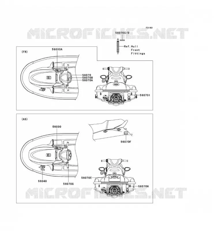 LABEL Kawasaki JET SKI 1200 2006 JET SKI STX-12F  JT1200D6F