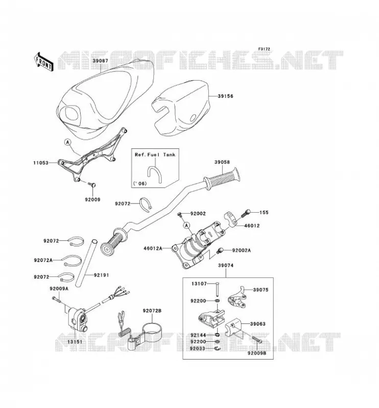GUIDON Kawasaki JET SKI 1200 2007 JET SKI STX-12F  JT1200D7F