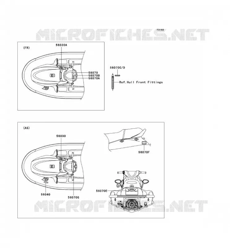 LABEL Kawasaki JET SKI 1500 2004 JET SKI STX-15F  JT1500-A1