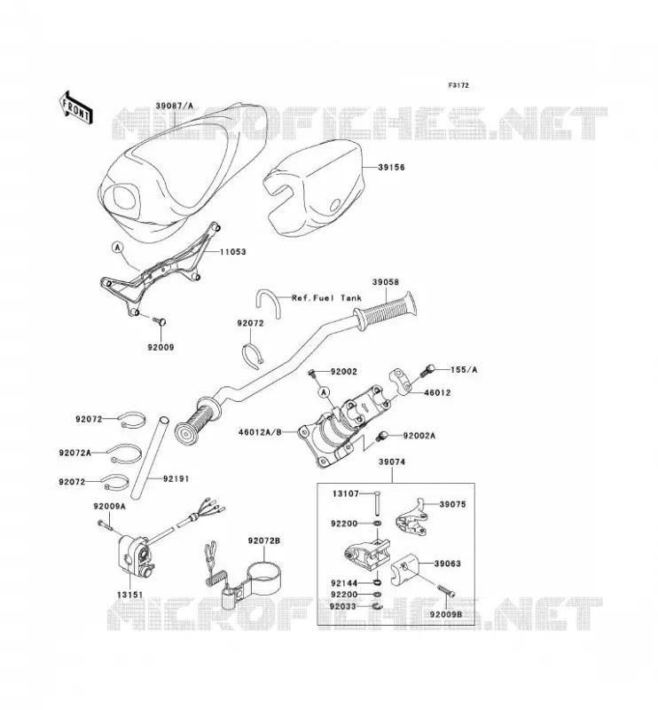 GUIDON Kawasaki JET SKI 1500 2005 JET SKI STX-15F  JT1500-A2