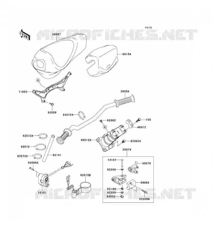GUIDON Kawasaki JET SKI 1500 2009 JET SKI STX-15F  JT1500A9F