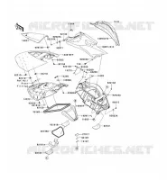 PIECE COQUE MILIEU pour Kawasaki JET SKI ULTRA 250X 2008