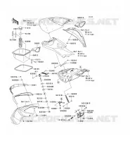 PIECE COQUE AV pour Kawasaki JET SKI ULTRA LX 2008