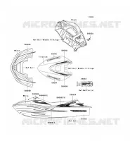 STICKER(WHITE) pour Kawasaki JET SKI ULTRA 260LX 2010