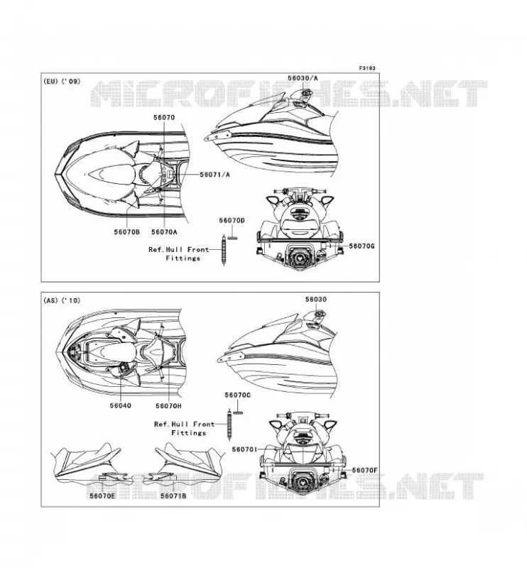 LABEL Kawasaki JET SKI 1500 2009 JET SKI ULTRA LX  JT1500G9F