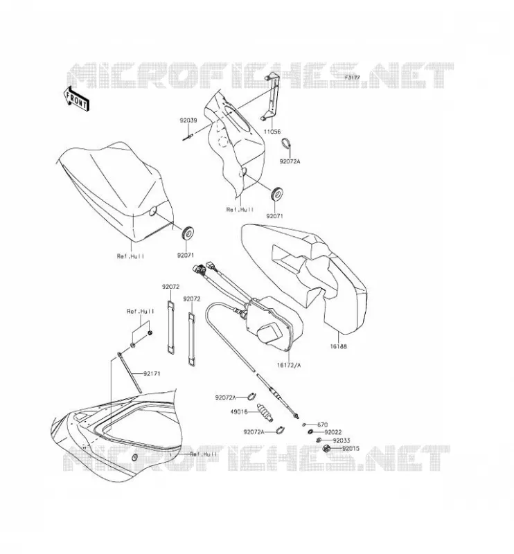 CONTROLE Kawasaki JET SKI 1500 2014 JET SKI ULTRA 310X  JT1500LEF