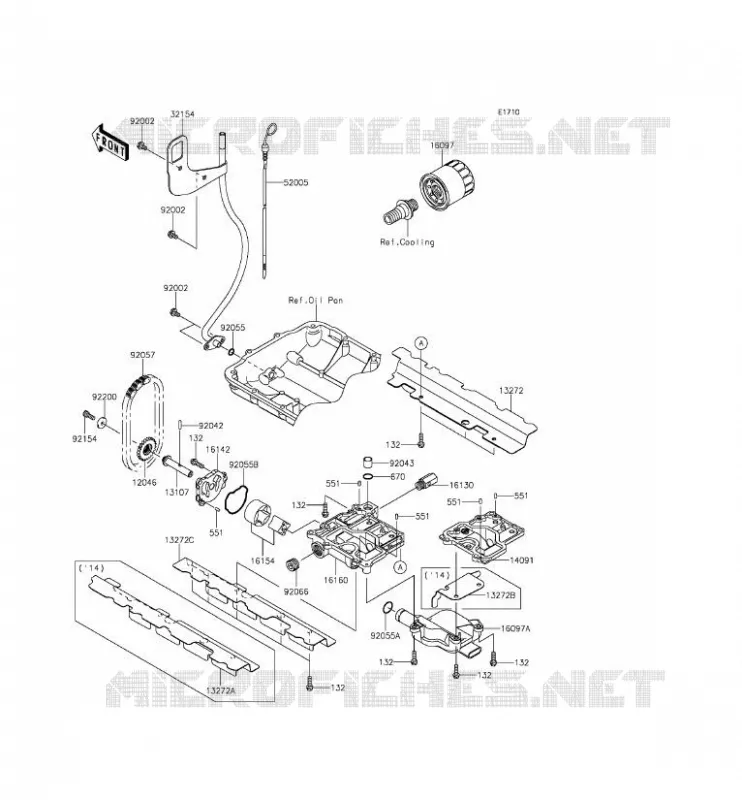 POMPE A HUILE Kawasaki JET SKI 1500 2014 JET SKI ULTRA 310X  JT1500LEF