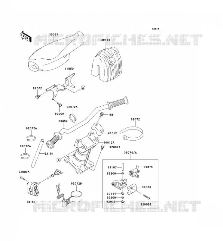 GUIDON Kawasaki JET SKI 900 1999 JET SKI 900 STX  JT900-B1