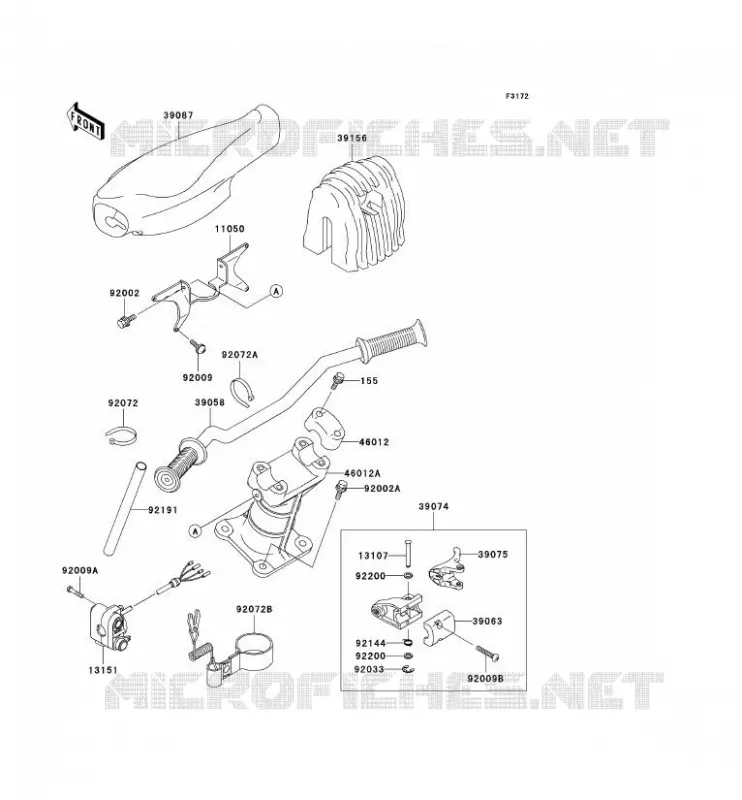 GUIDON Kawasaki JET SKI 900 2001 JET SKI 900 STS  JT900-B3