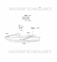 STICKER(WHITE) pour Kawasaki JET SKI 900 STX 2004