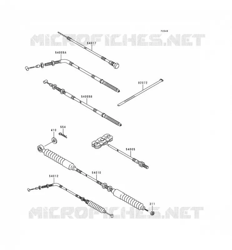 CABLE Kawasaki SSV 300 no_year MULE 500  KAF300-A1