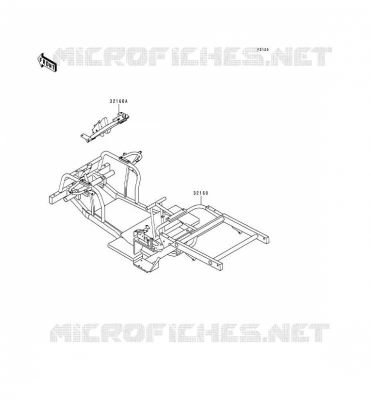 CH&Acirc;SSIS Kawasaki SSV 300 no_year MULE 500  KAF300-A1
