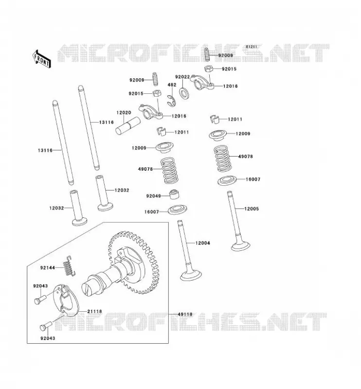 SOUPAPE/ARBRE A CAME Kawasaki SSV 300 no_year MULE 500  KAF300-B1