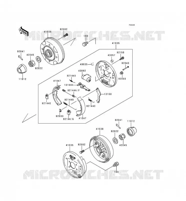 MOYEU ARRIERE Kawasaki SSV 300 1996 MULE 500  KAF300-B2