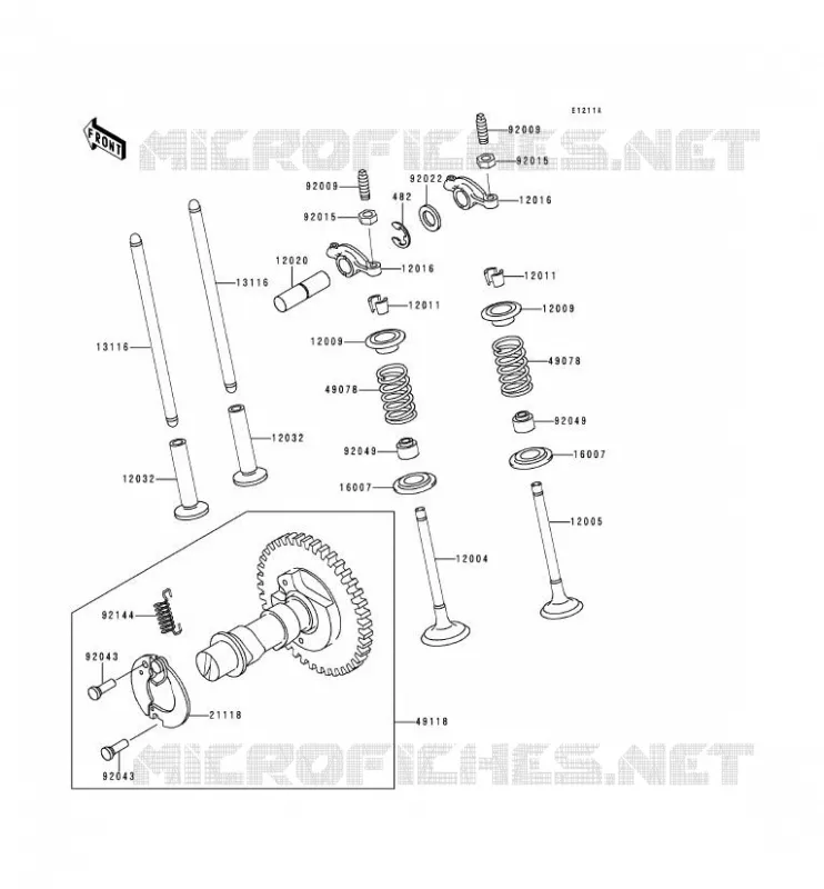 SOUPAPE/ARBRE A CAME Kawasaki SSV 300 1996 MULE 500  KAF300-B2