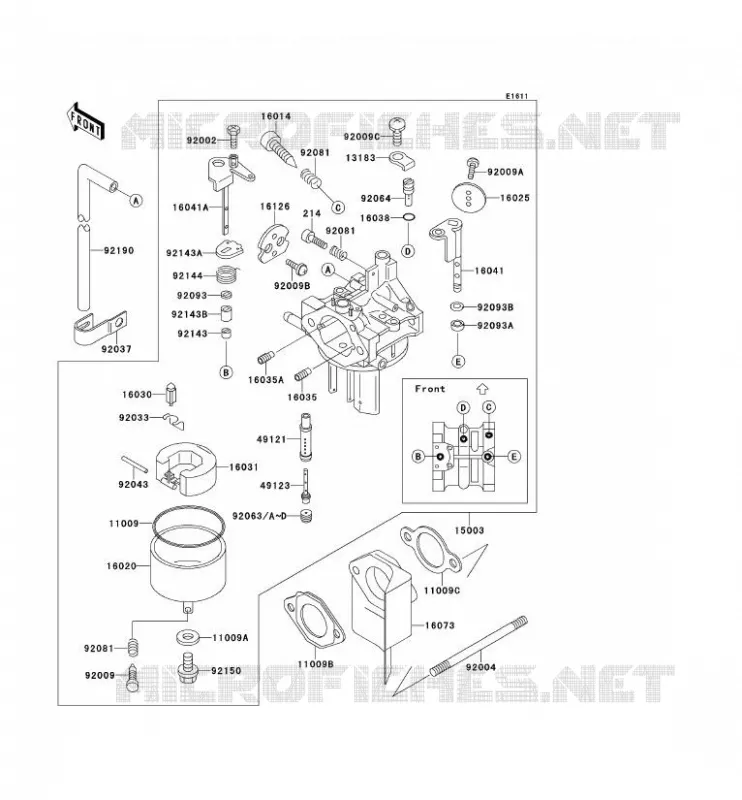 CARBURATEUR Kawasaki SSV 300 no_year MULE 500  KAF300-B2