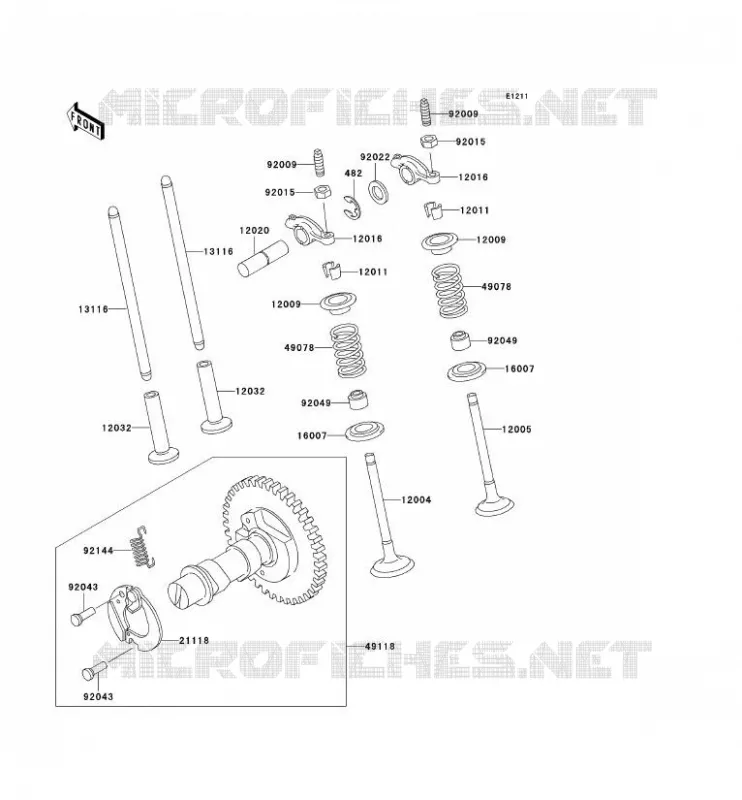 SOUPAPE/ARBRE A CAME Kawasaki SSV 300 no_year MULE 550  KAF300-C1