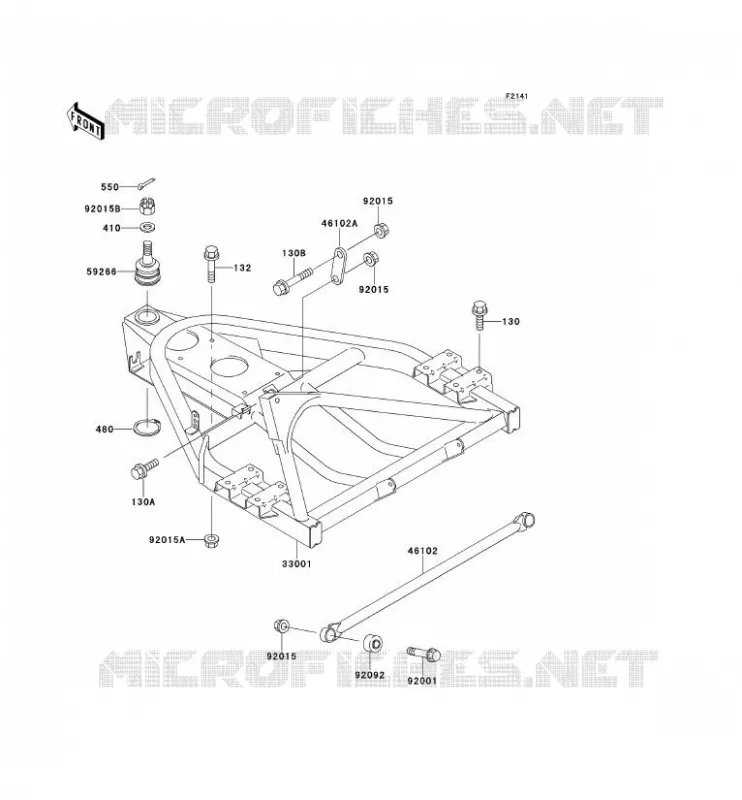 BRAS OSCILLANT Kawasaki SSV 300 1998 MULE 550  KAF300-C2