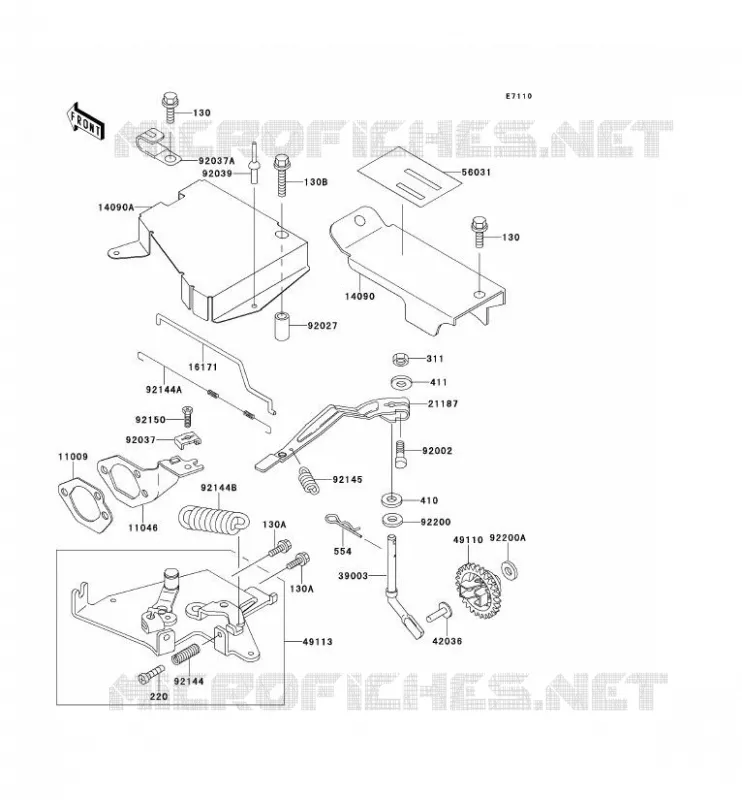 CONTROLE Kawasaki SSV 300 1998 MULE 550  KAF300-C2