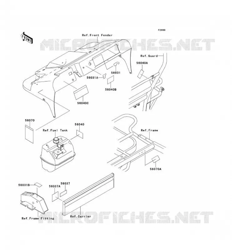 LABEL Kawasaki SSV 300 1998 MULE 550  KAF300-C2