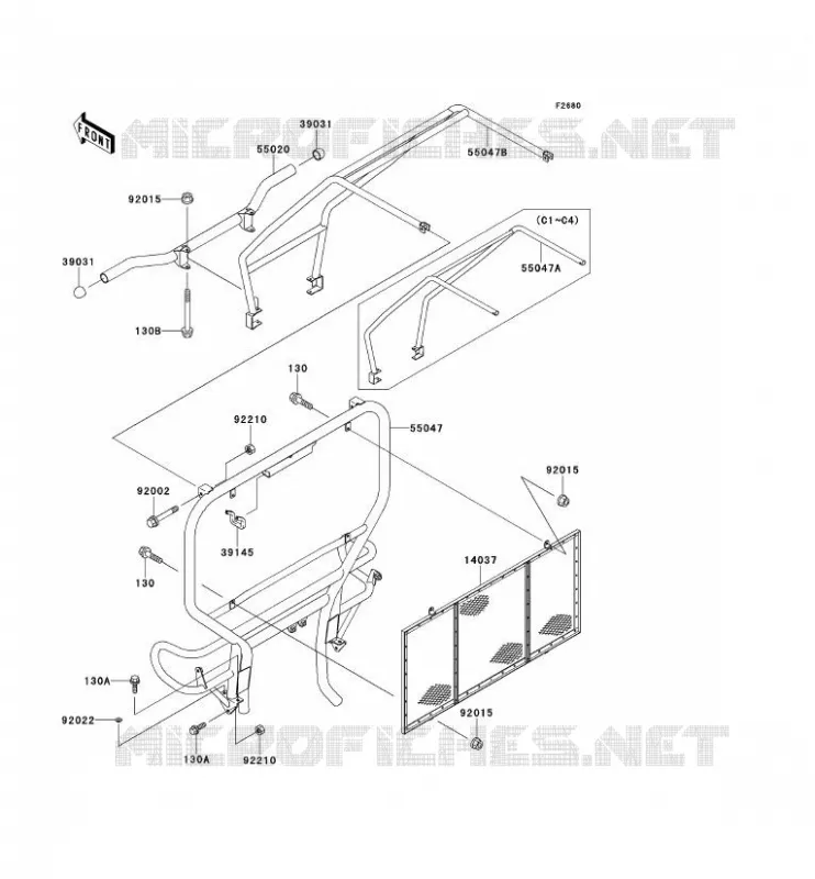 PROTECTION(S) Kawasaki SSV 300 1998 MULE 550  KAF300-C2