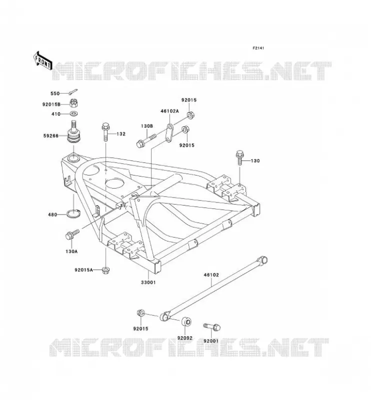 BRAS OSCILLANT Kawasaki SSV 300 no_year MULE 550  KAF300-C2